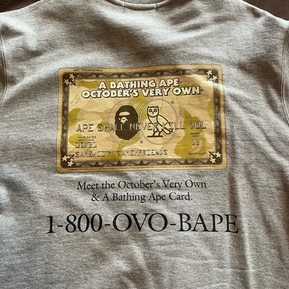 OVO/Bape collaboration Crew neck sweater - Picture 6 of 7